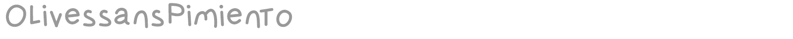 Olives Sans Pimiento font preview